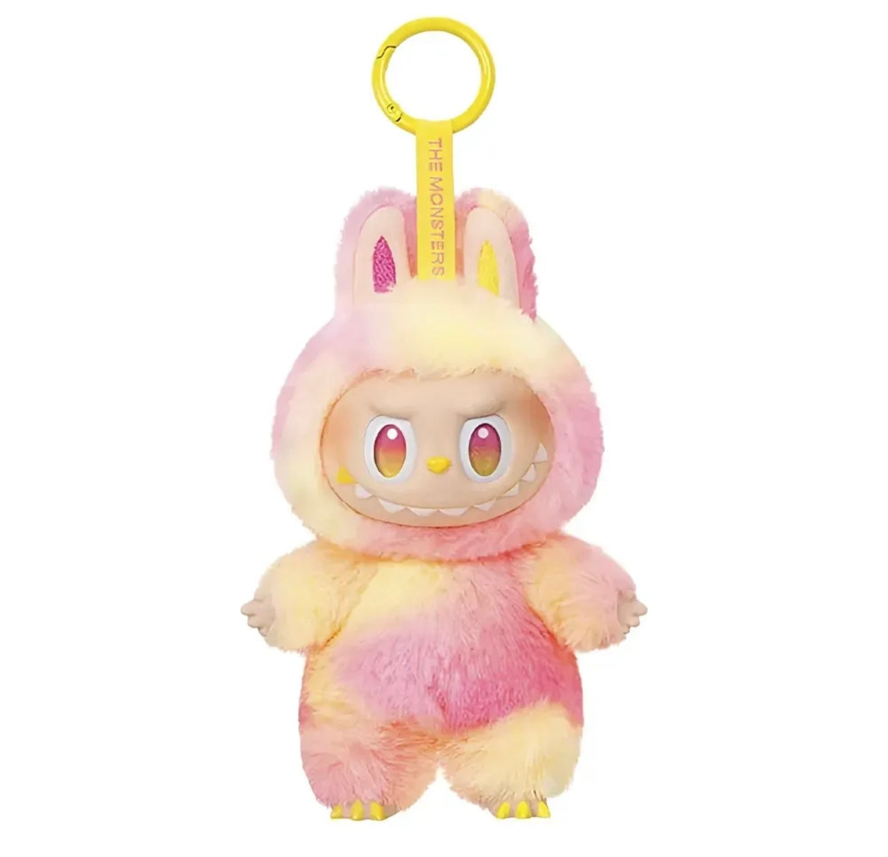 Labubu amarelo e rosa