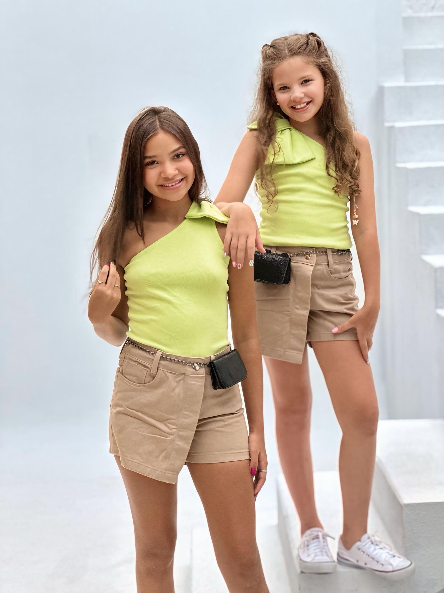 blusa laço verde abacate