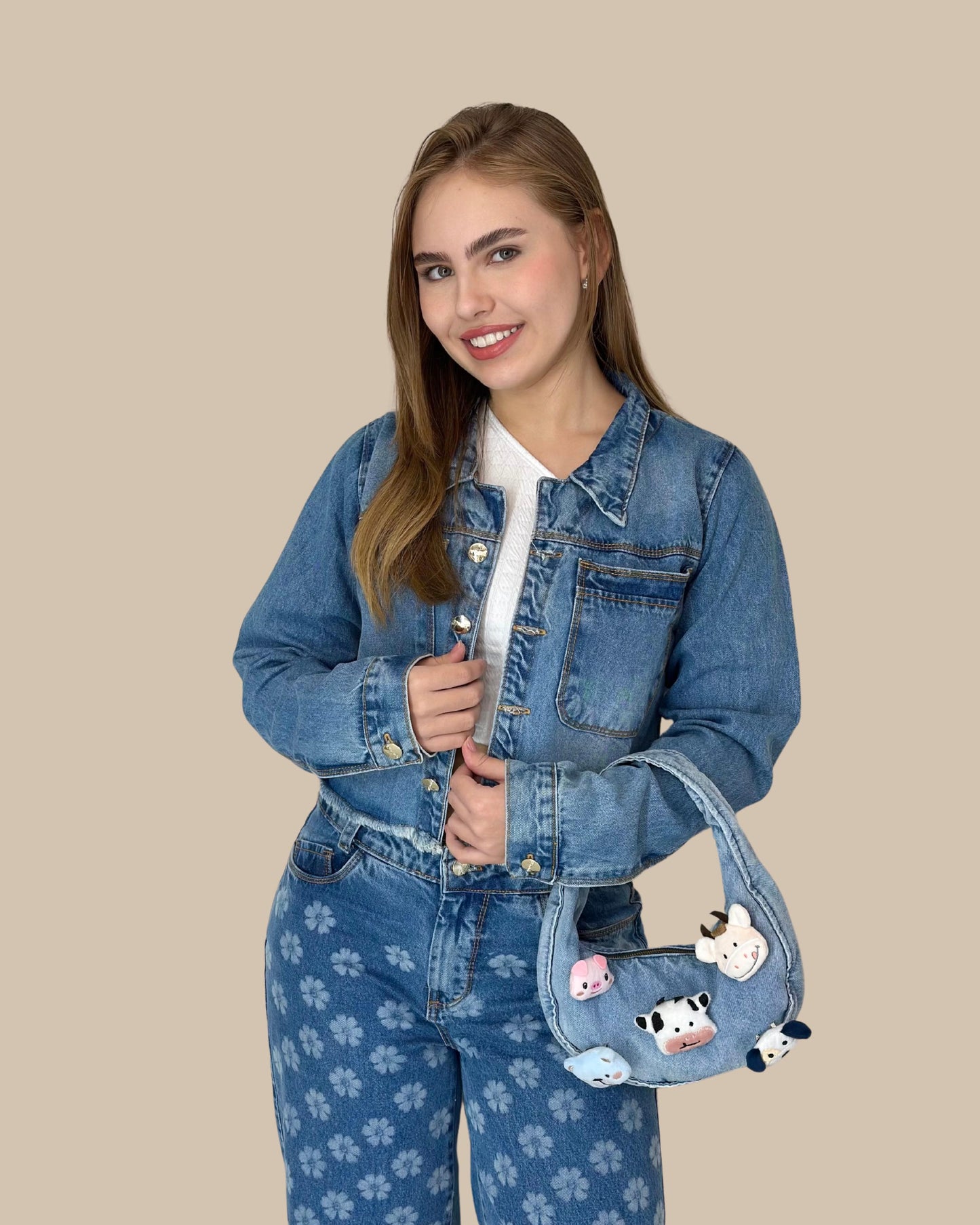 jaqueta cropped jeans