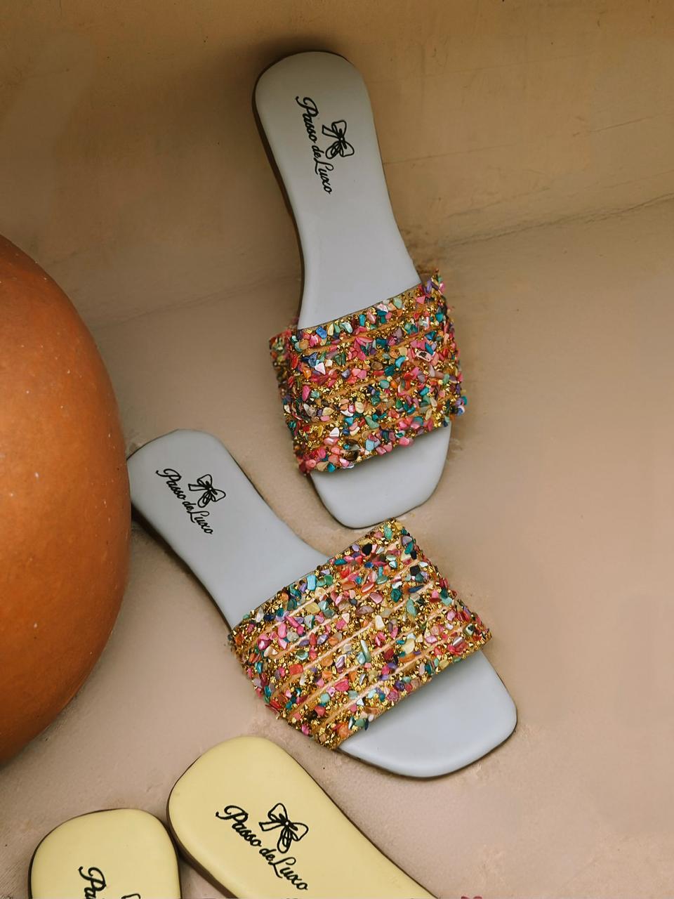 Rasteira Passo de Luxo Crystal Shine