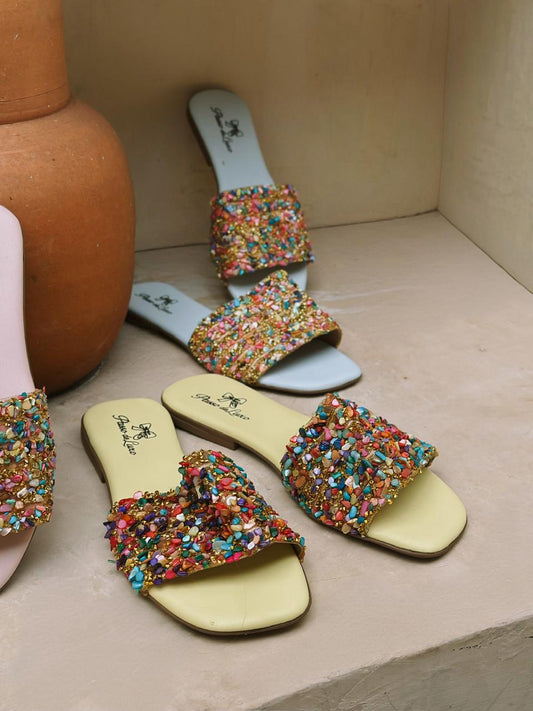 Rasteira Passo de Luxo Crystal Shine