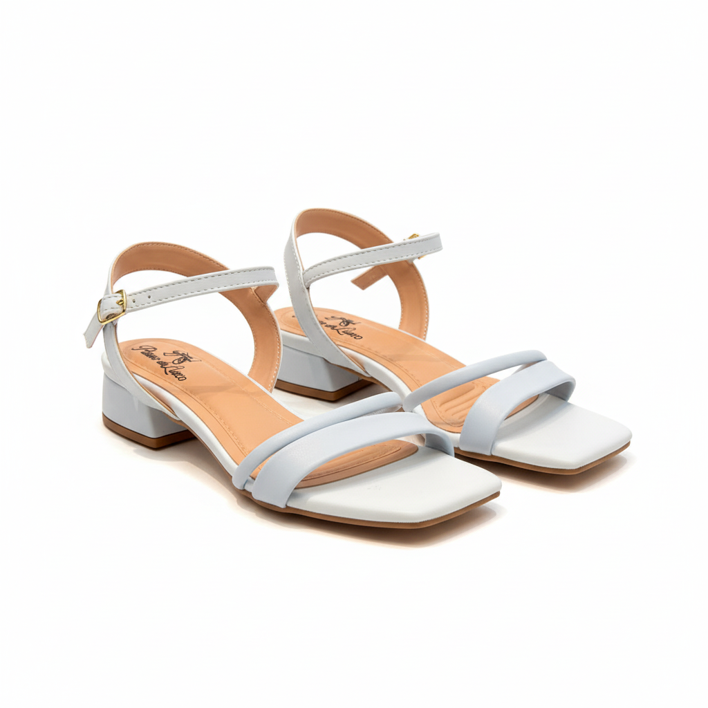 Sandália Tira Azul Gelo Clássica Passo de Luxo