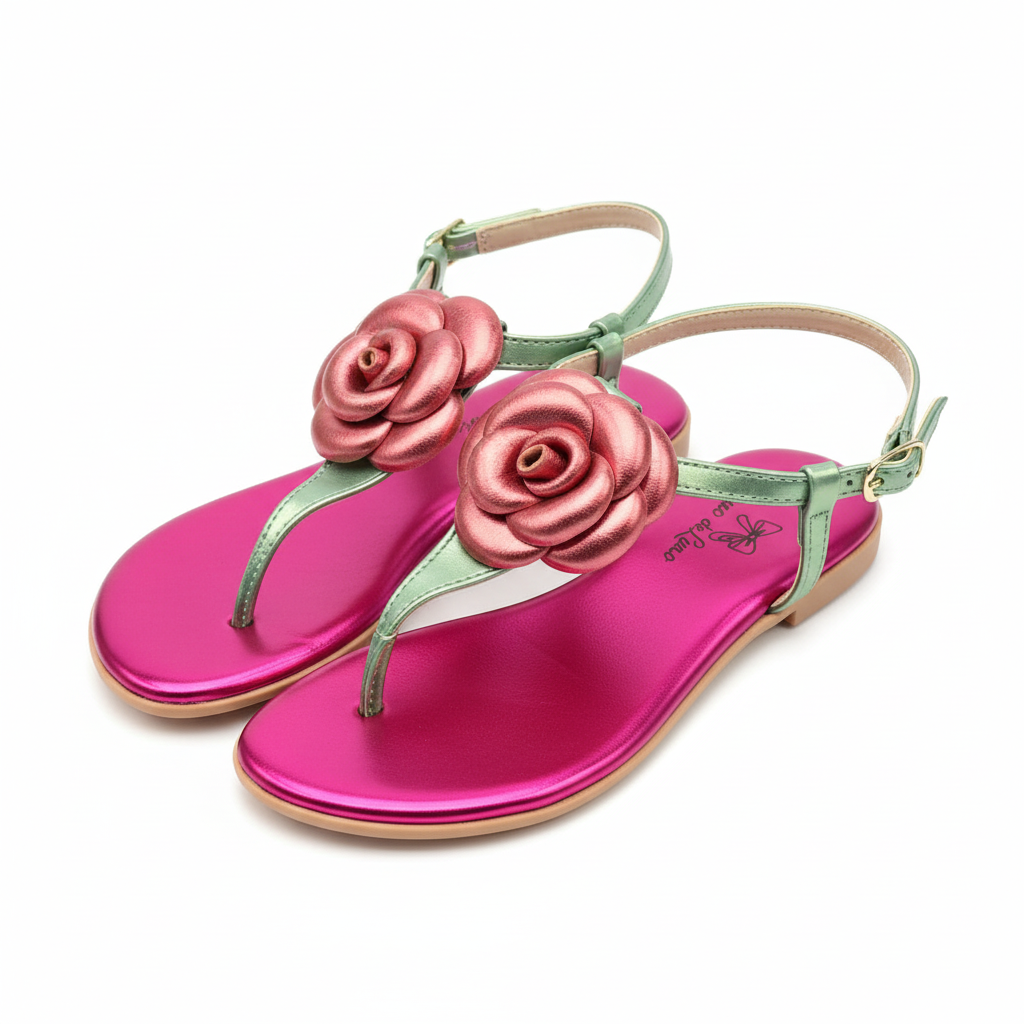Sandália Havaianas Rosa Flor Vermelha Passo de Luxo