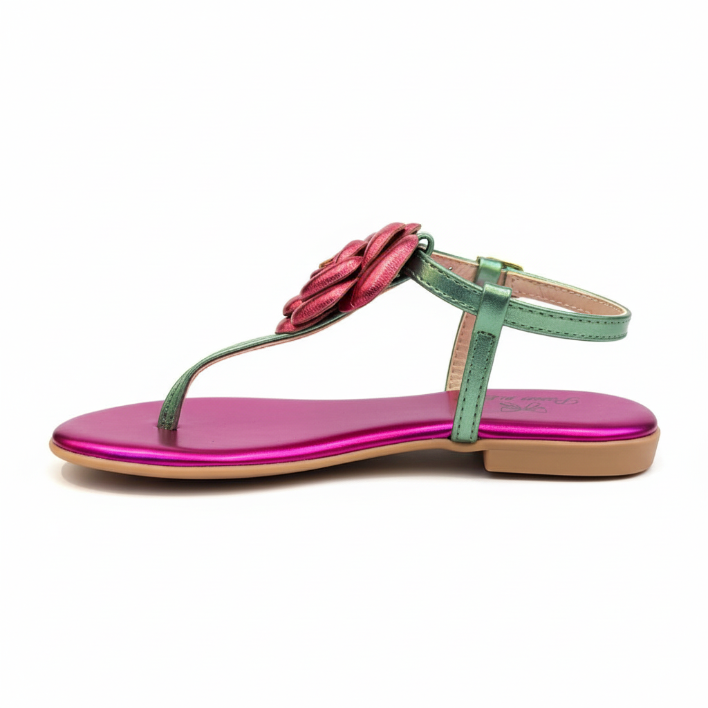 Sandália Havaianas Rosa Flor Vermelha Passo de Luxo