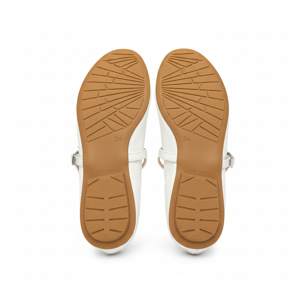 Sapatilha Bailarina Verniz Branca Passo de Luxo