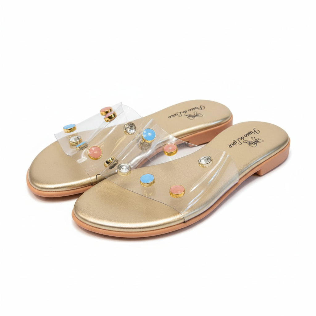 Slide Crystal Gold Gems Passo de Luxo